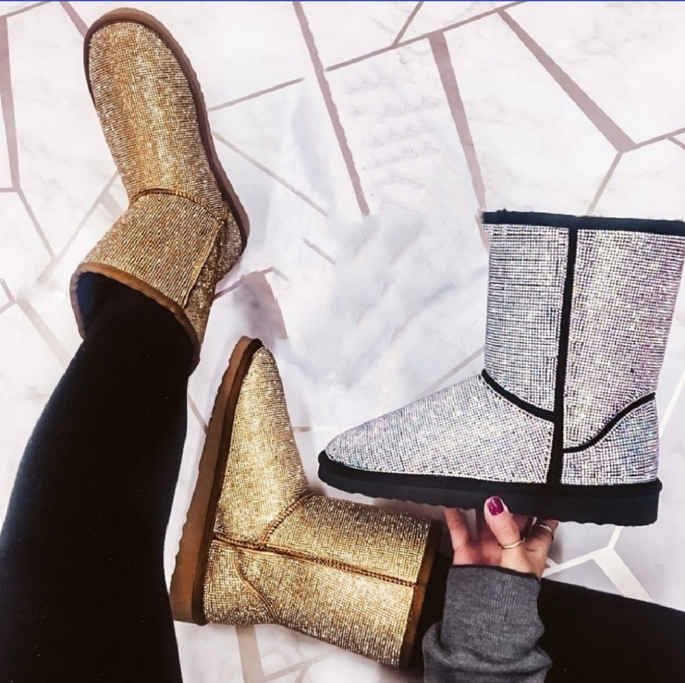 πππ¨π© πππ― 8 πRose Gold Swarovski Boot - Picture 5 of 8